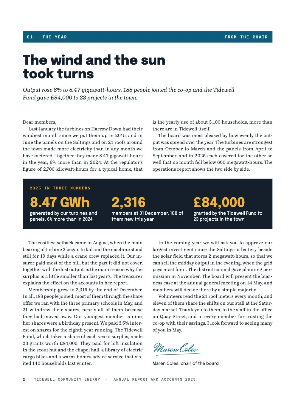 Opening page 2: The wind and the sun took turns.