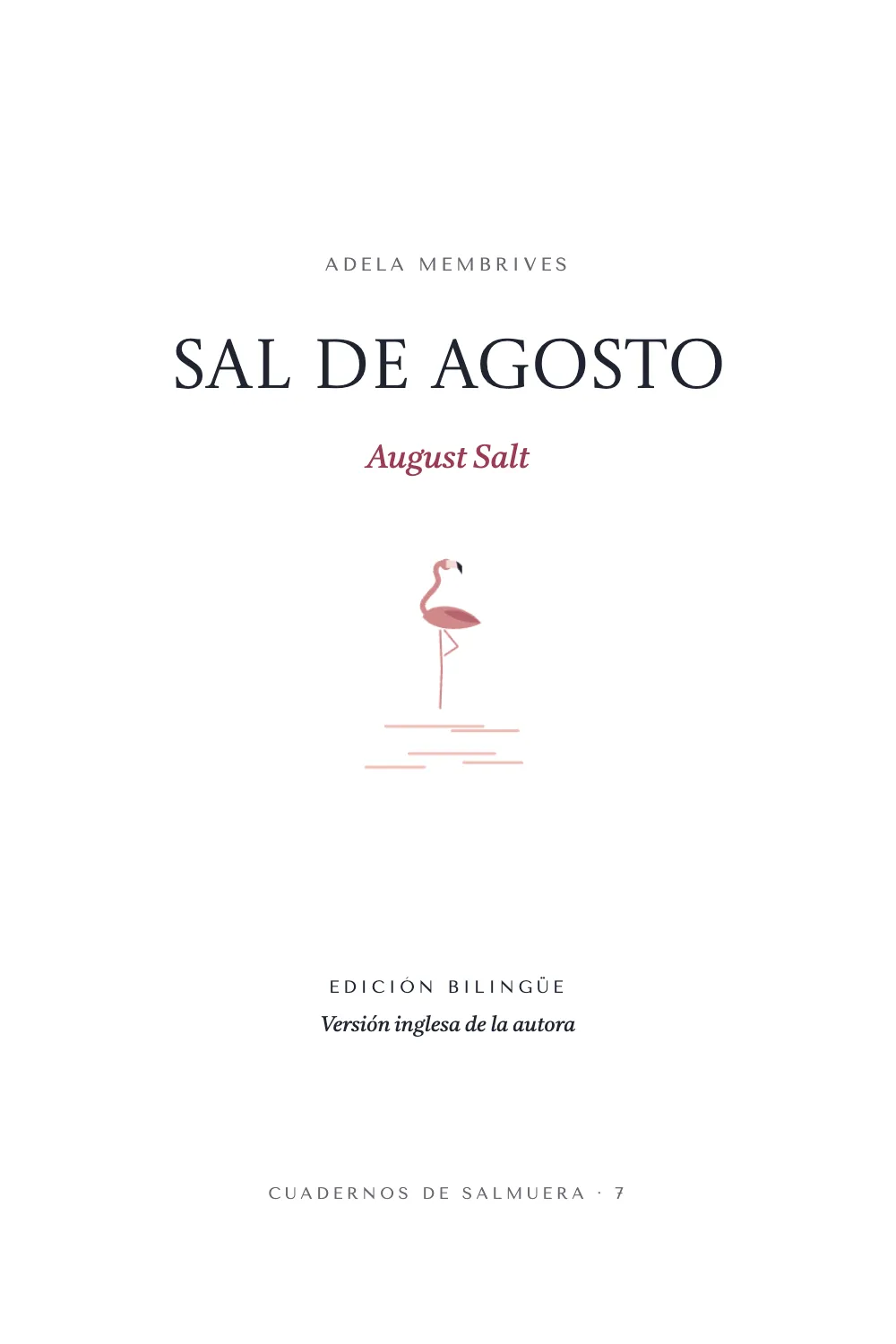 Página de apertura 1: Sal de agosto.