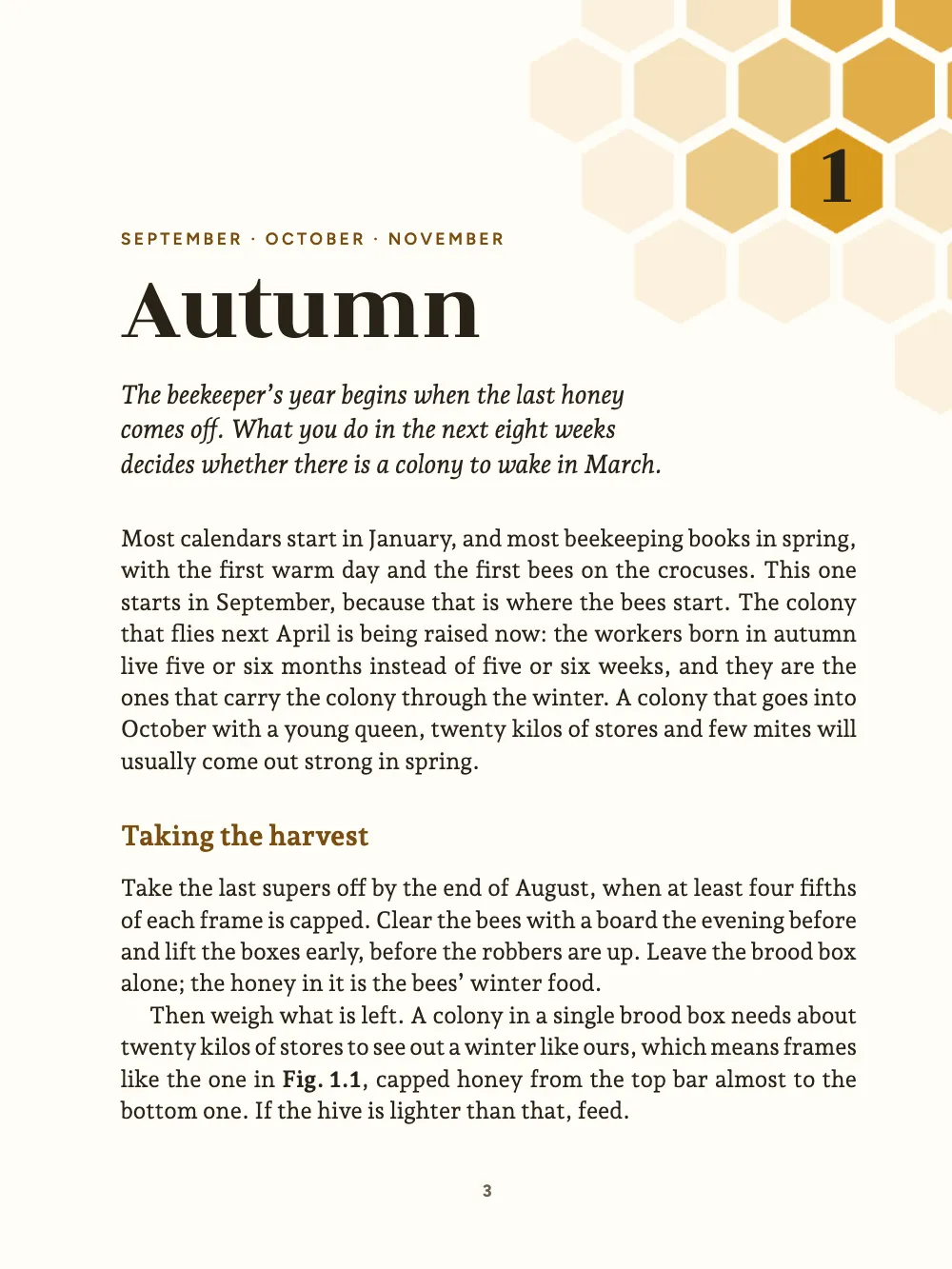 Opening page 3: 1 Autumn.