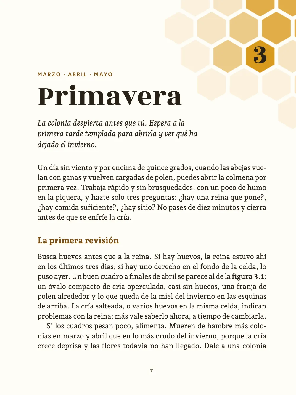 Página de apertura 7: 3 Primavera.