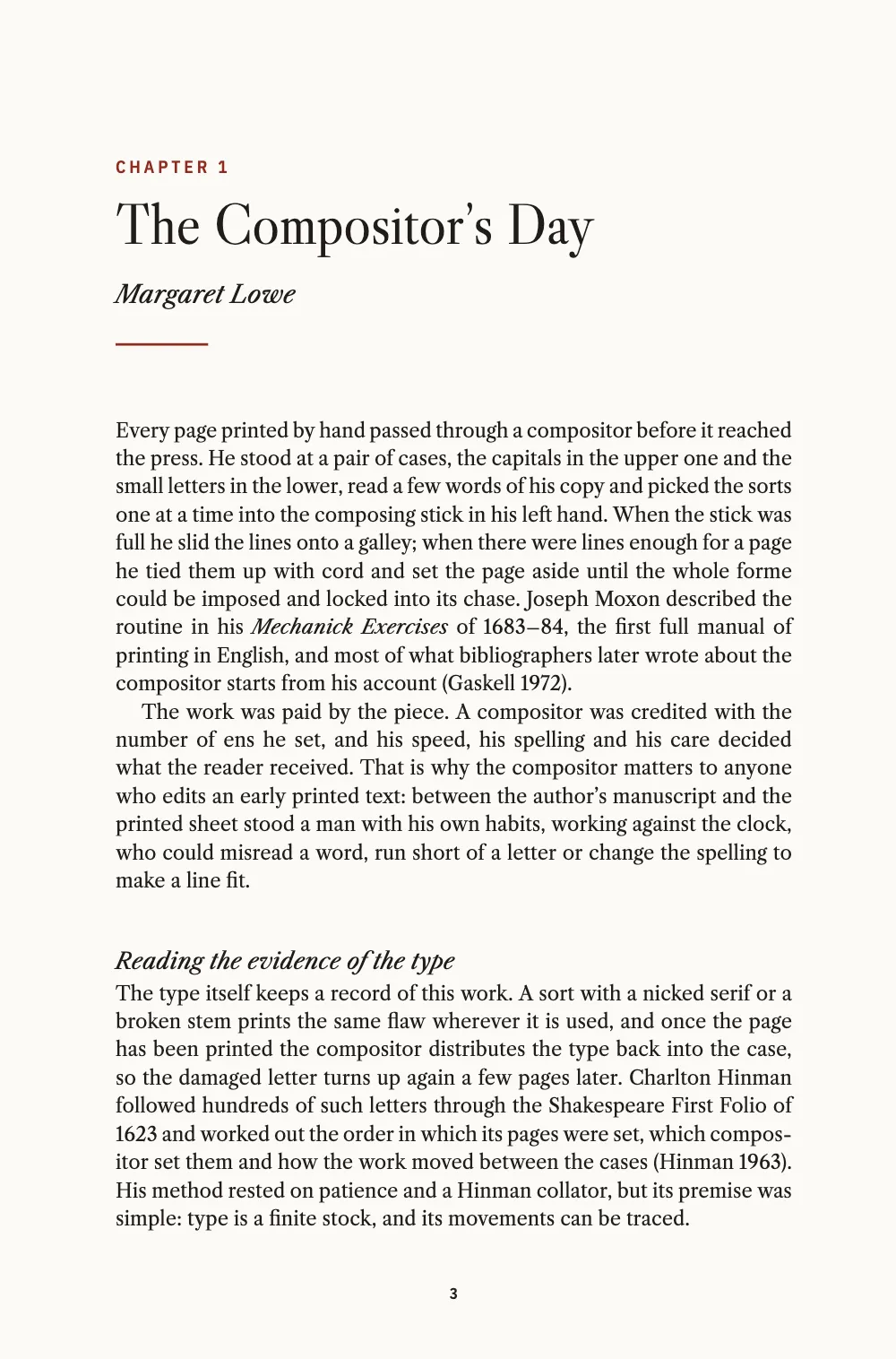 Opening page 3: 1 The Compositor’s Day.