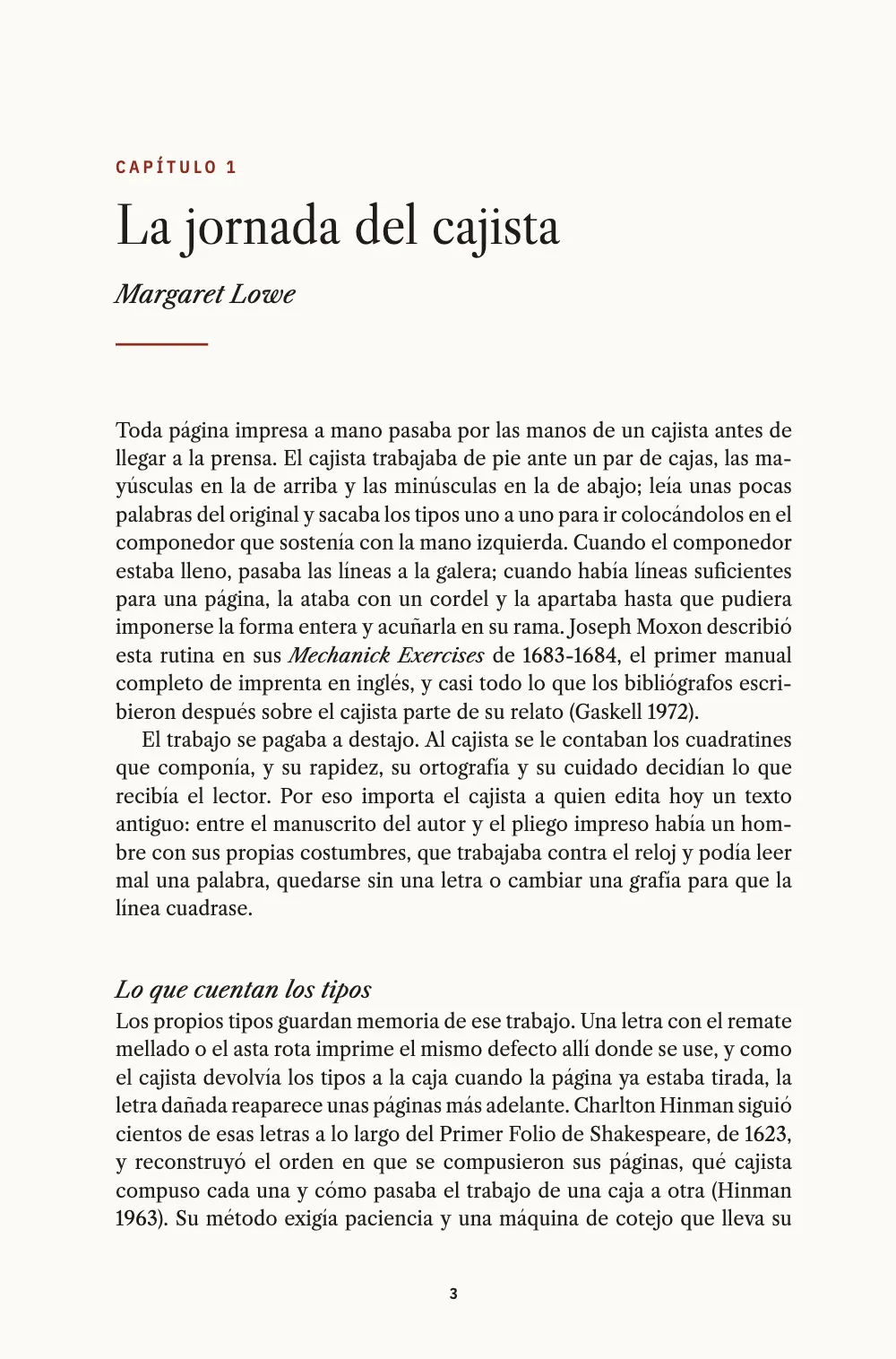 Página de apertura 3: 1 La jornada del cajista.