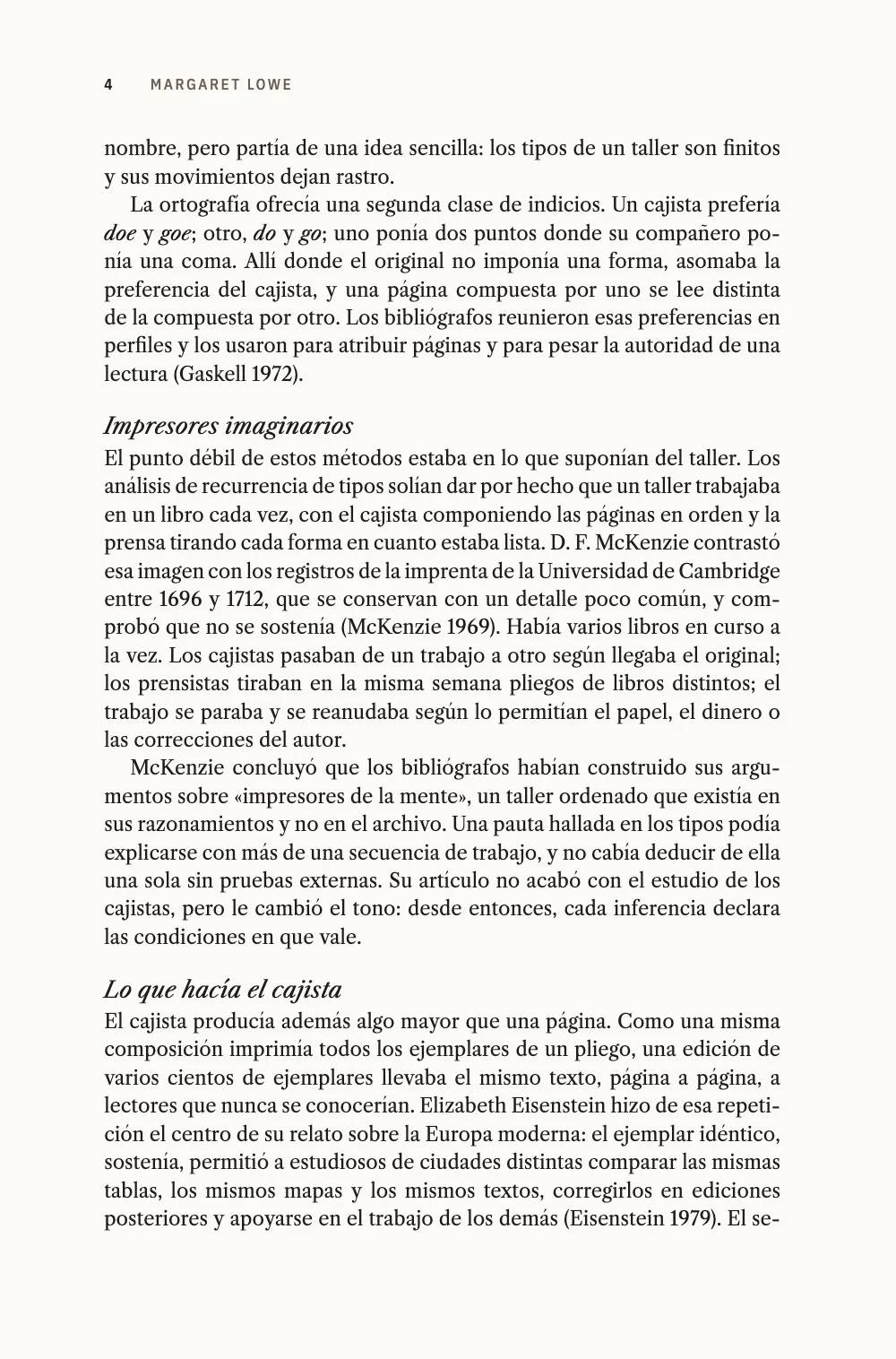 Página 4: Impresores imaginarios.