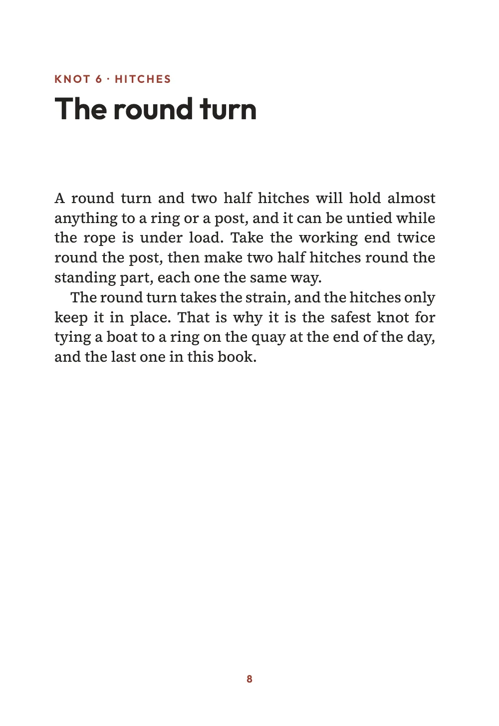 Opening page 8: The round turn.