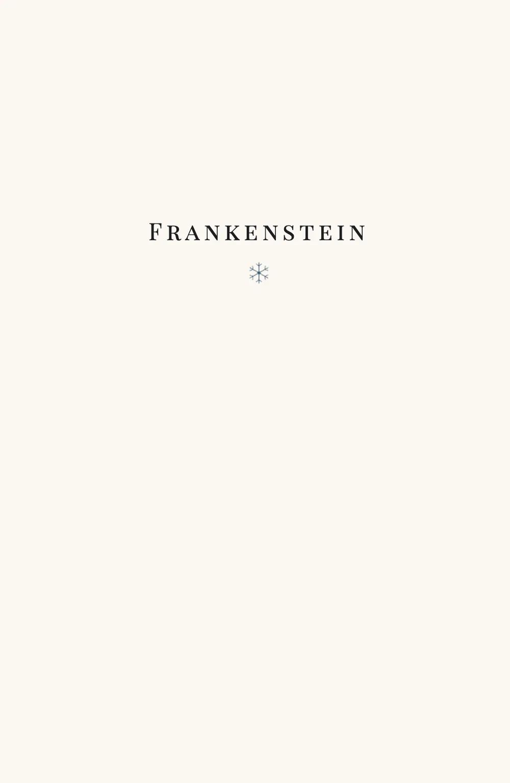 Opening page iii: Half title. The half title, page iii. Its style breaks to a right-hand page, so the back of the cover, page ii, is blank and prints no folio.