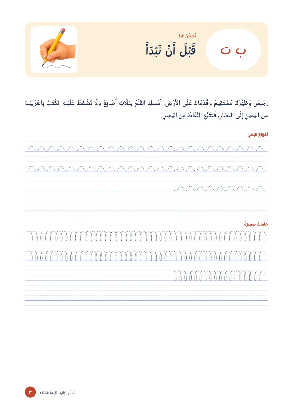صفحة الافتتاح ٢: قَبْلَ أَنْ نَبْدَأَ.