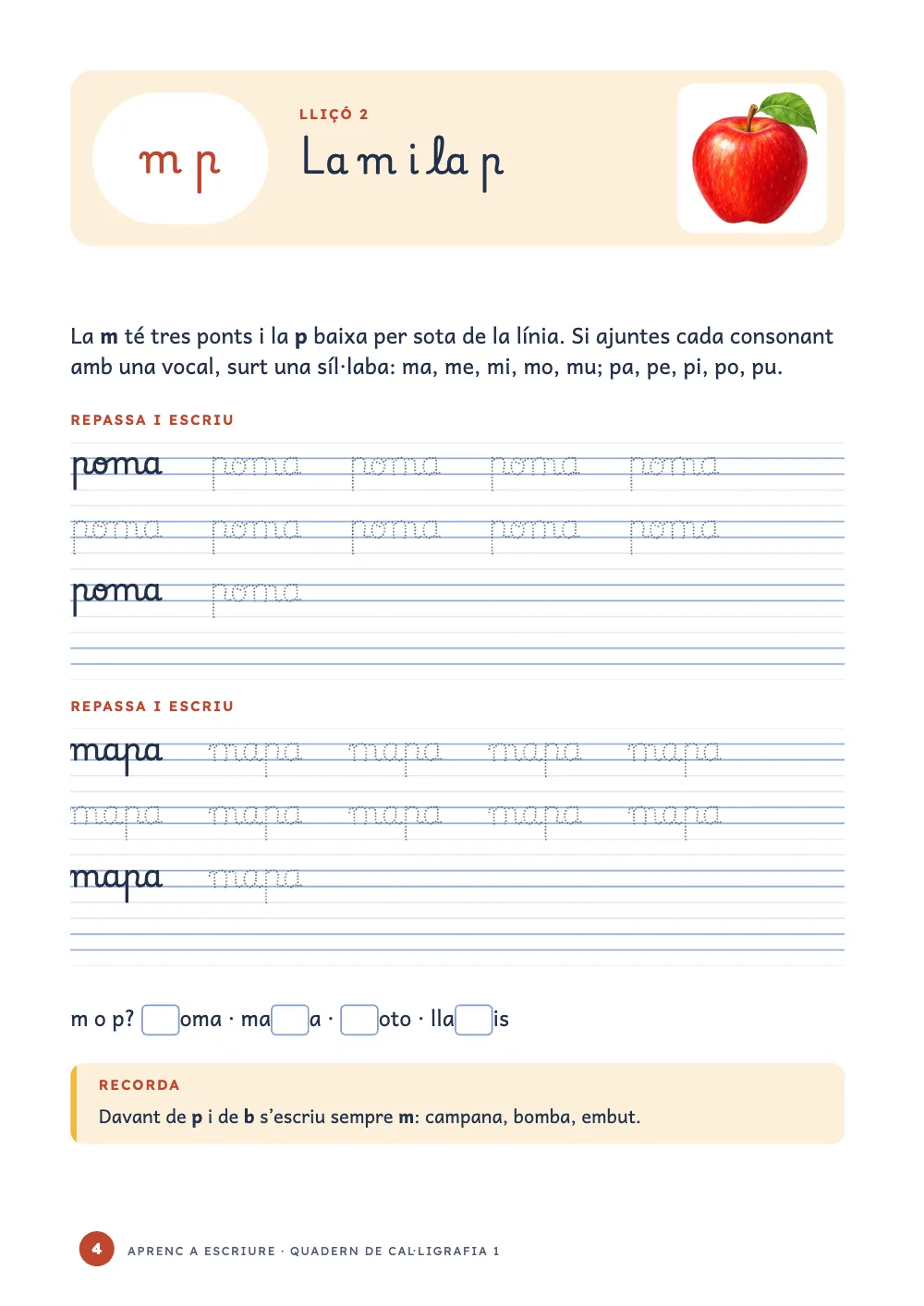 Pàgina d'obertura 4: La m i la p.