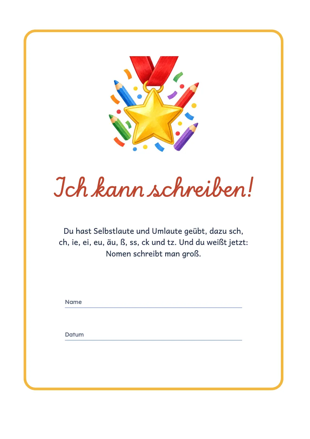 Kapitelauftakt, Seite 12: Ich kann schreiben!