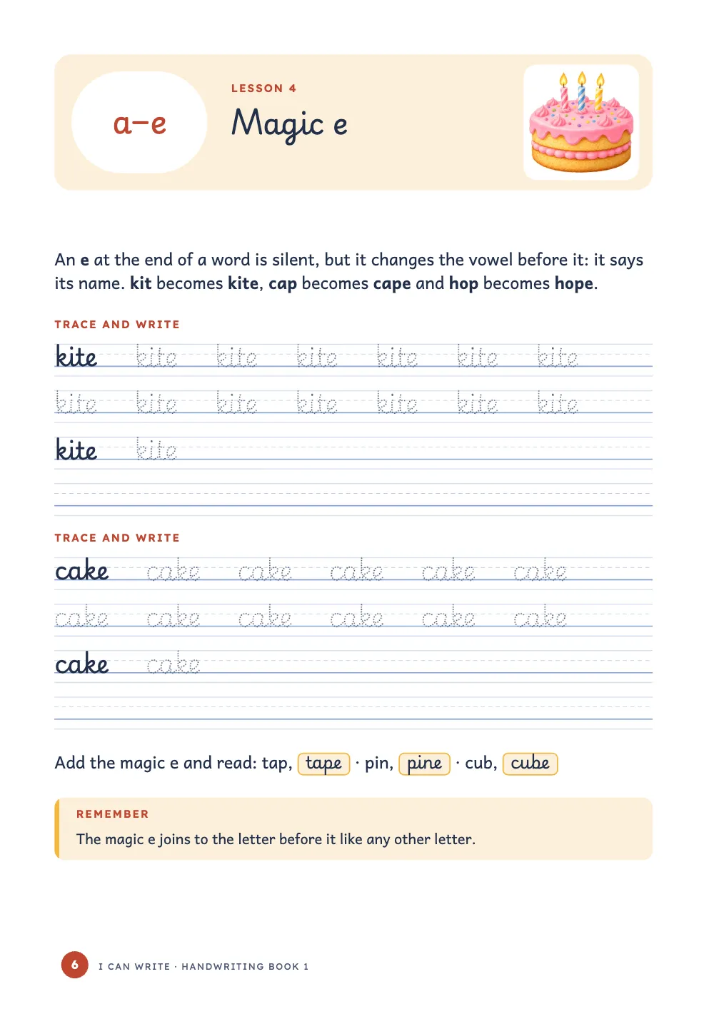 Opening page 6: Magic e.