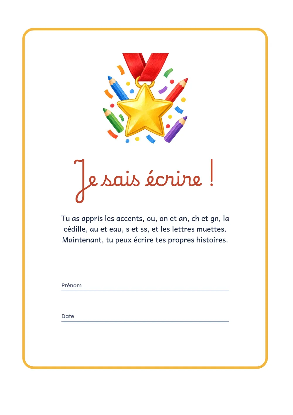 Page d’ouverture 12 : Je sais écrire !