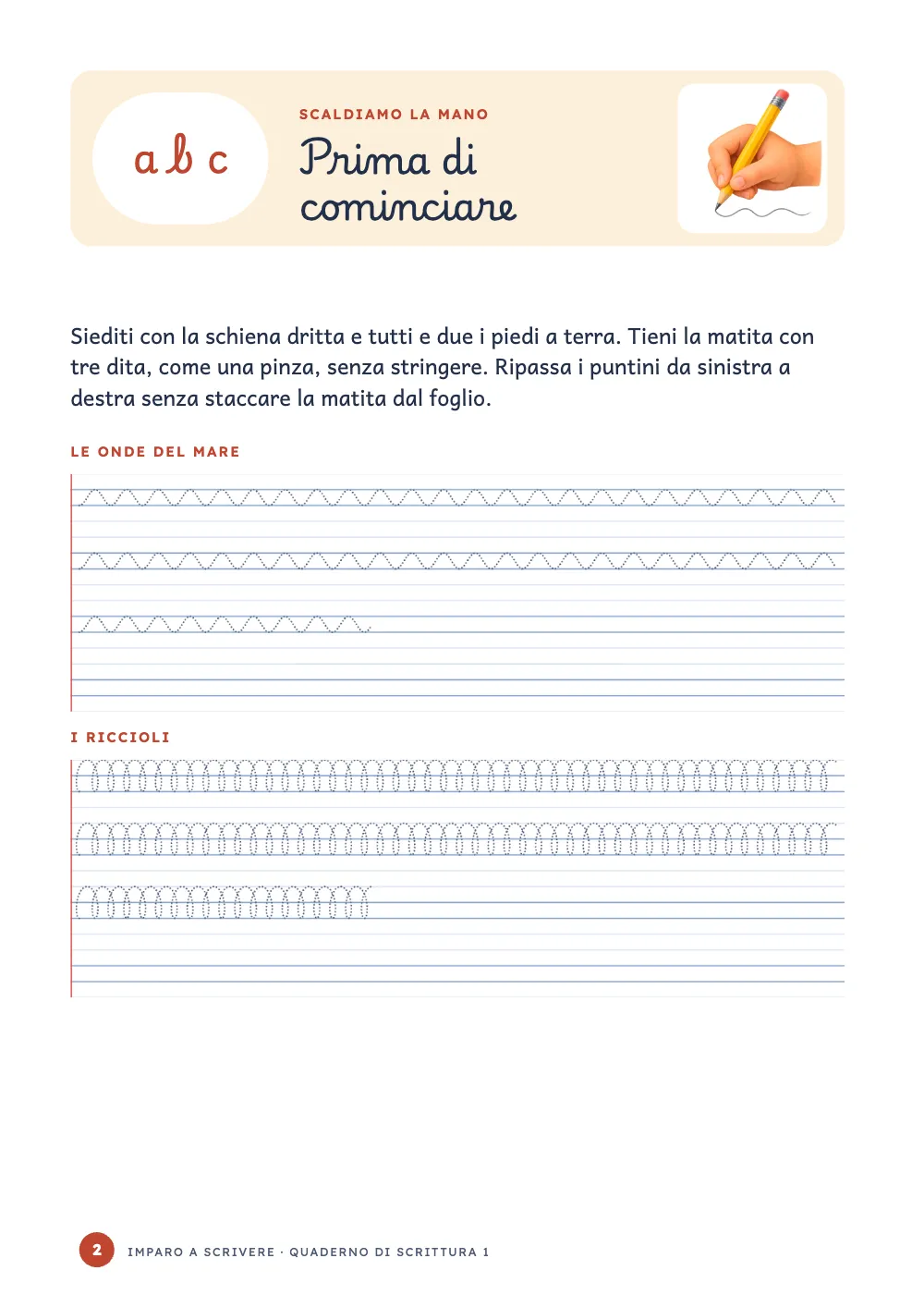 Pagina d’apertura 2: Prima di cominciare.