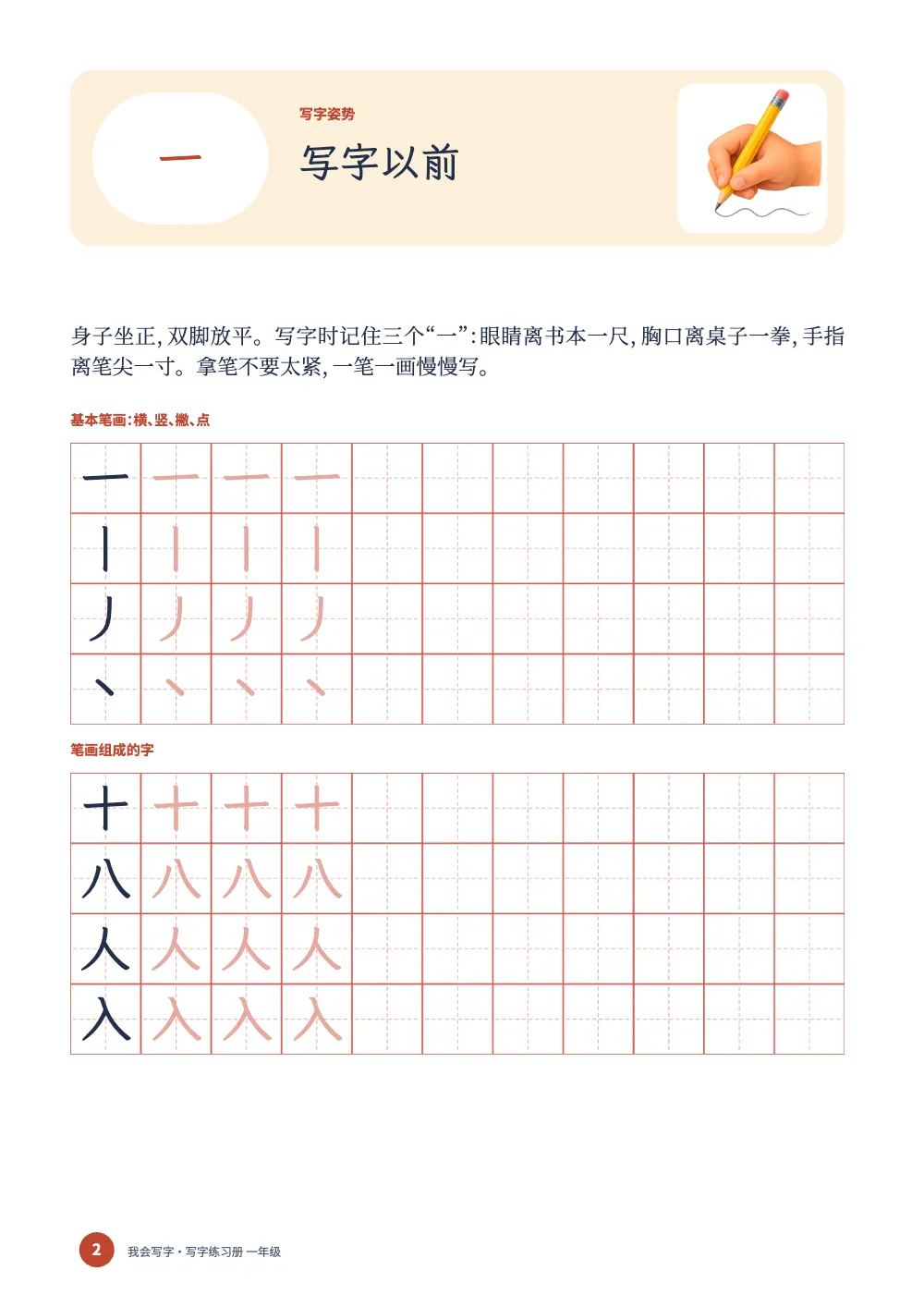 章首页，第 2 页：写字以前。
