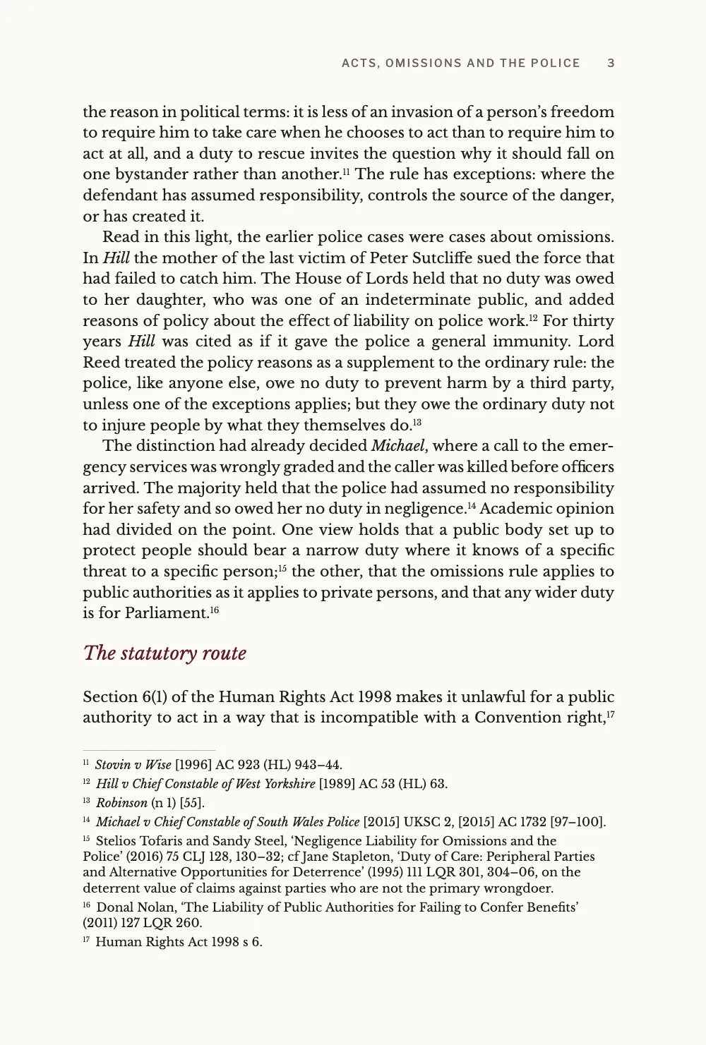 Page 3: The statutory route.