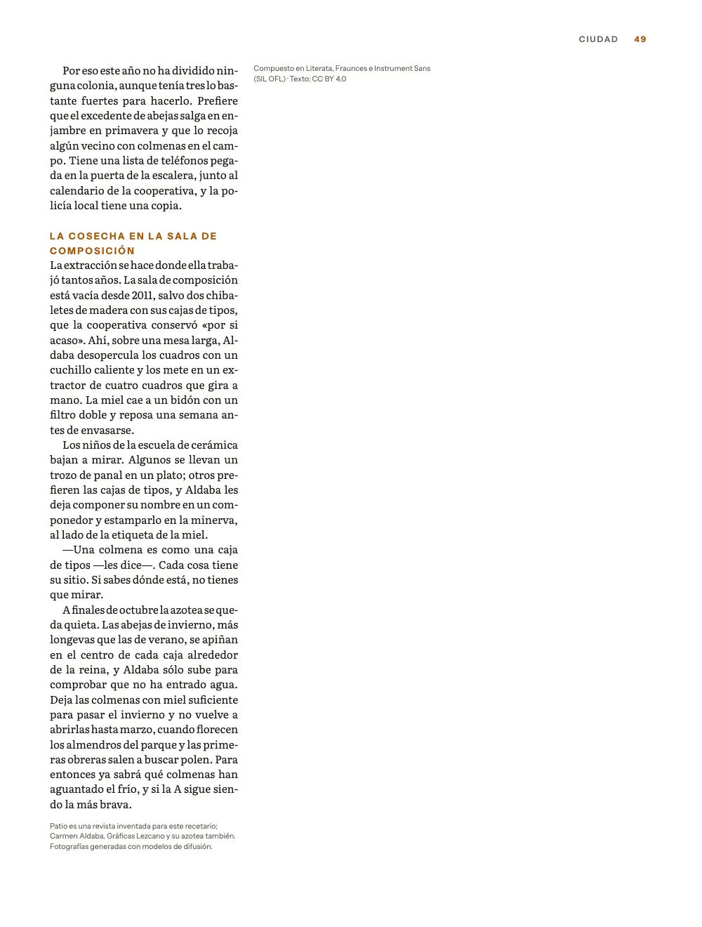Página 49: Las abejas del tejado (continuación).