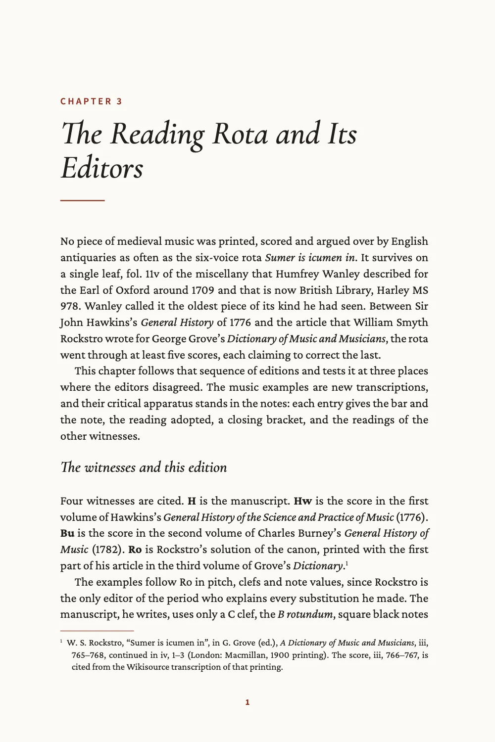 Opening page 1: The Reading Rota and Its Editors.