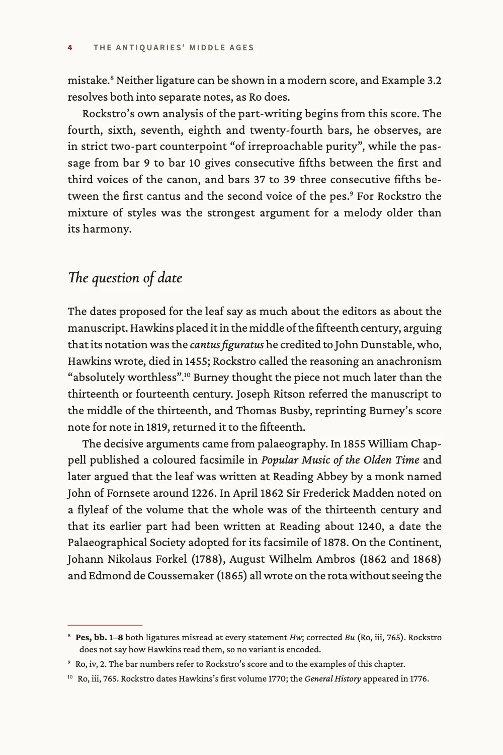 Page 4: The question of date.