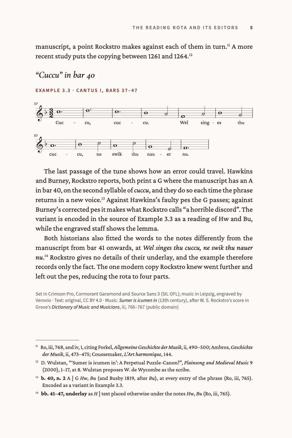 Page 5: “Cuccu” in bar 40.