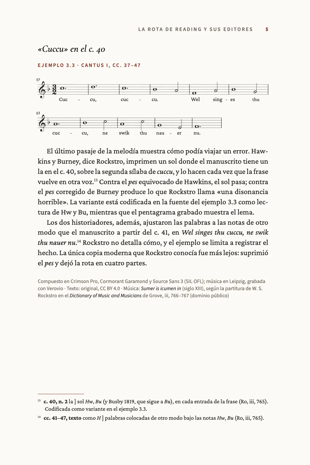 Página 5: «Cuccu» en el c. 40.