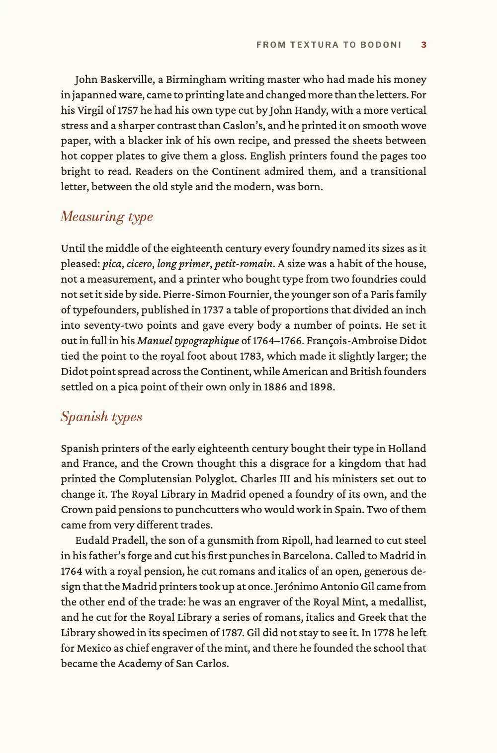 Page 3: Measuring type.