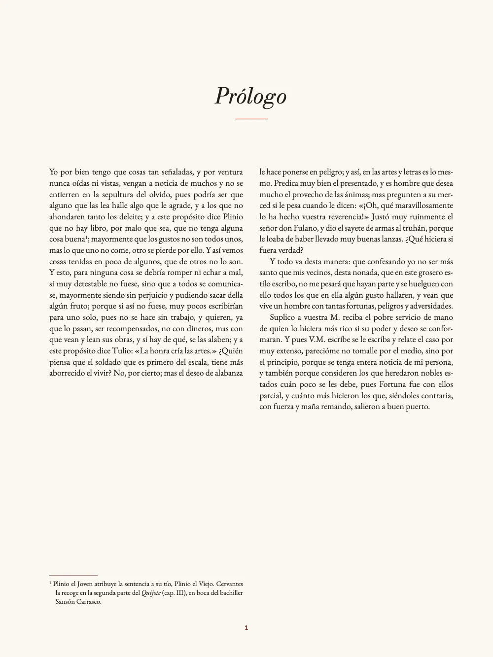 Página de apertura 1: Prólogo.