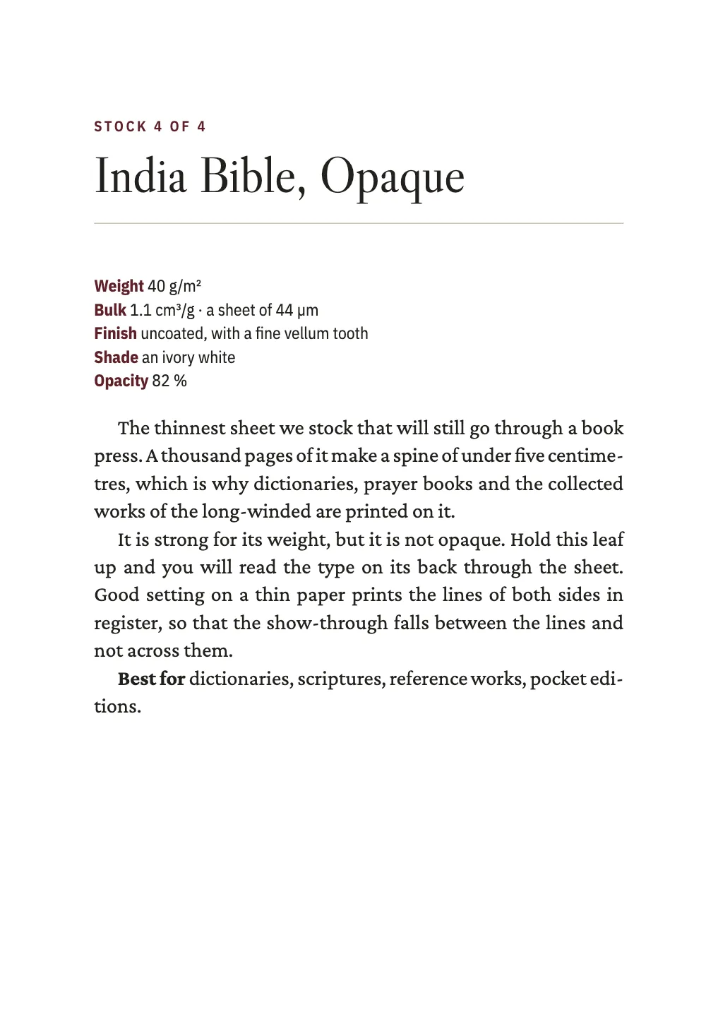 Opening page 9: India Bible, Opaque.
