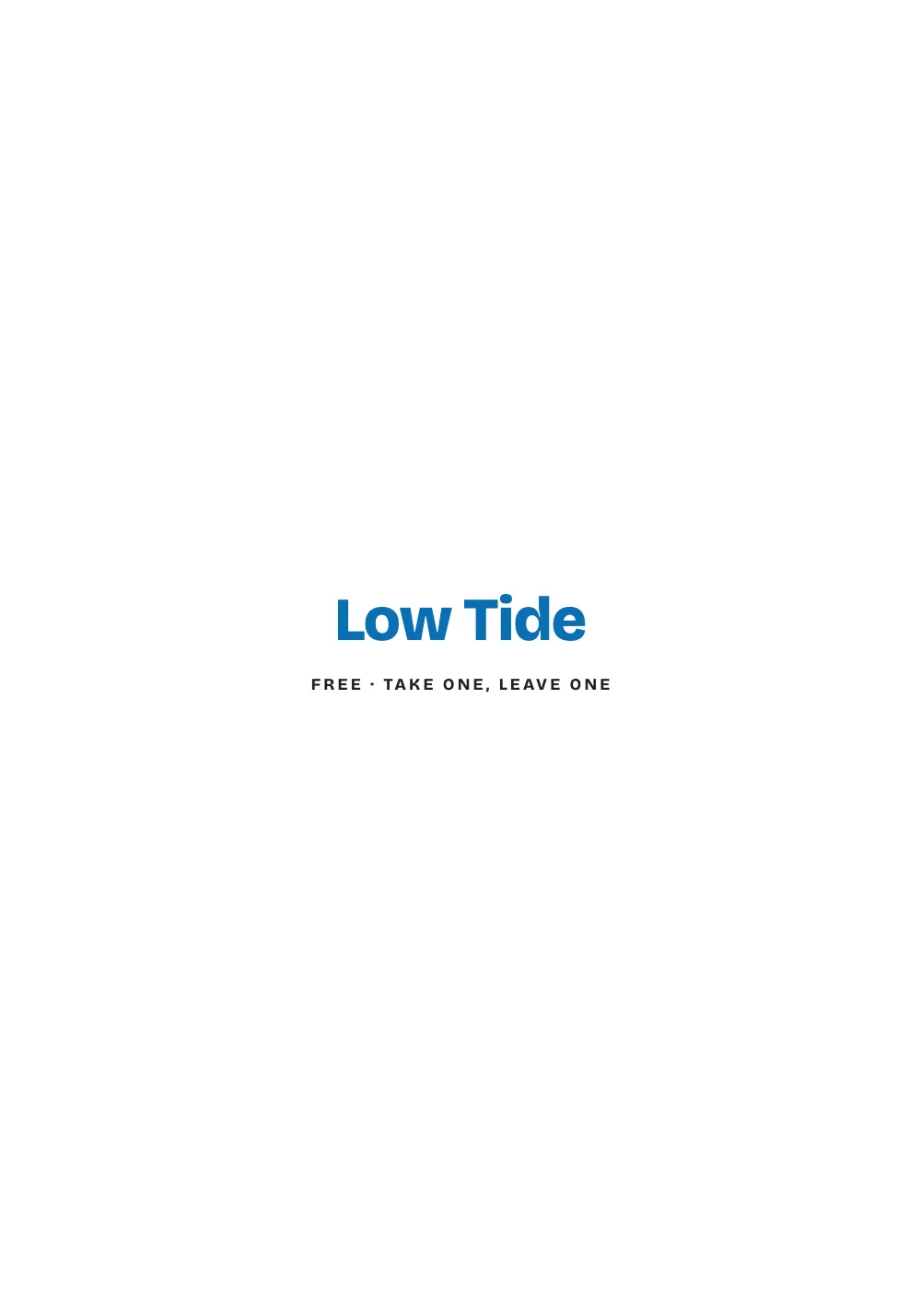 Opening page 8: Low Tide.