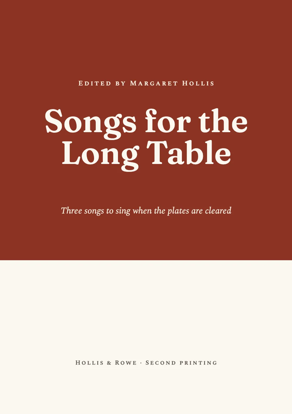 Opening page 1: Songs for the Long Table.